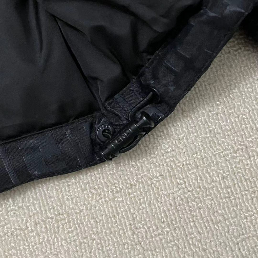 Fendi FF Zucca Monogram Hooded Puffer