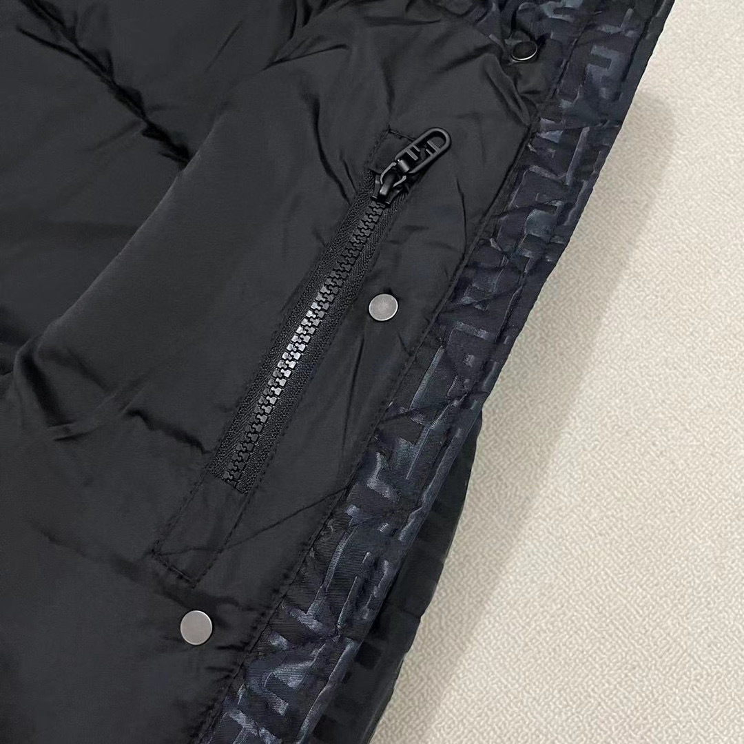 Fendi FF Zucca Monogram Hooded Puffer
