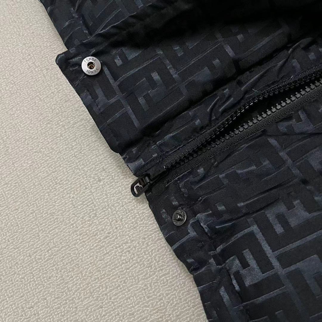 Fendi FF Zucca Monogram Hooded Puffer