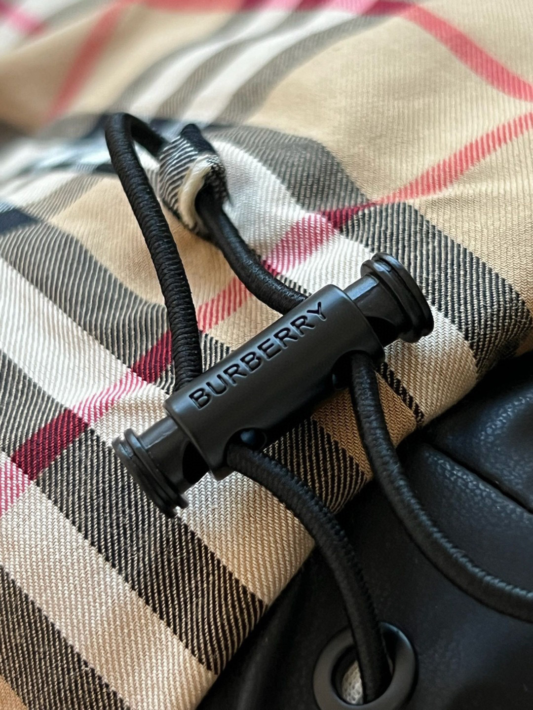 Burberry Check Lined Hooded Puffer Jacket