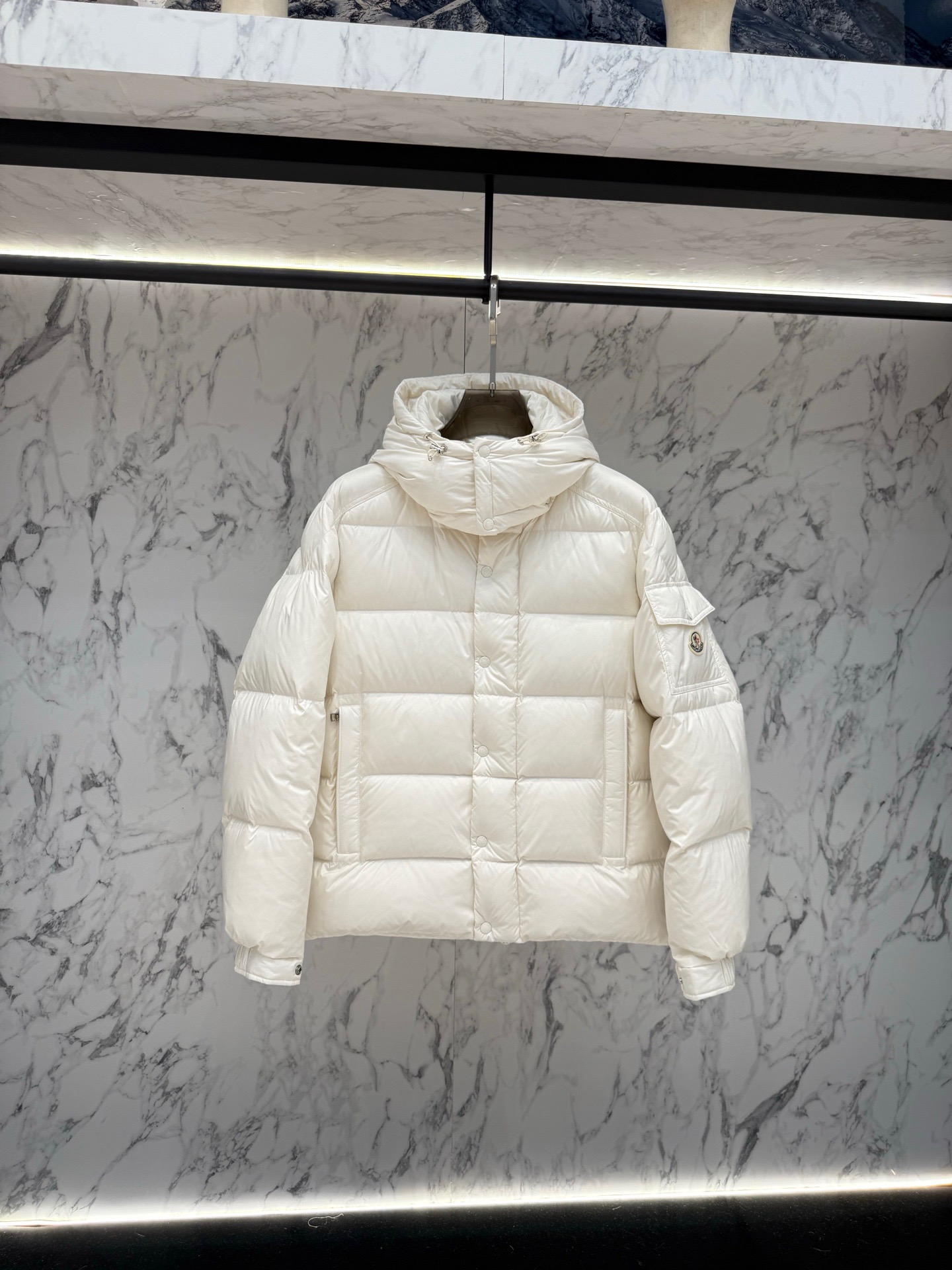 Moncler Maya Hooded Short Down Jacket