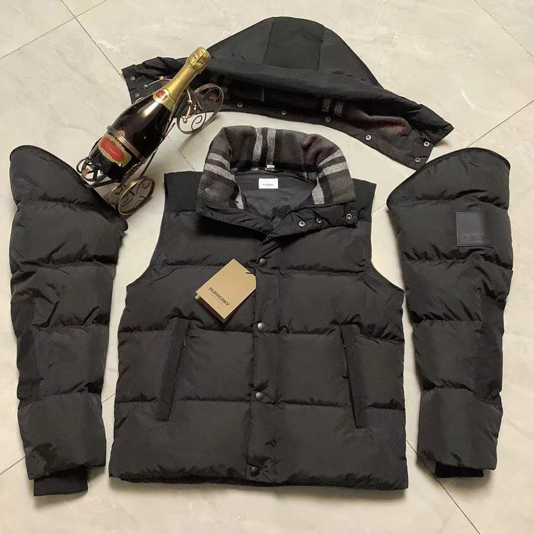 Burberry Detachable Sleeve Hooded Puffer Jacket